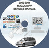 Thumbnail 2000 - 2001 MAZDA MPV SERVICE REPAIR MANUAL