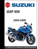 Thumbnail Suzuki GSF 650, 650S Service Manual