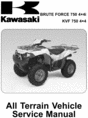 Thumbnail Kawasaki KVF750 4x4, Brute Force 750 4x4i 2004 2005 2006 2007 COMPLETE OFFICIAL FACTORY SERVICE / REPAIR / WORKSHOP MANUAL  