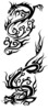 Thumbnail 2 x Tattoo flashes - Dragons with flames