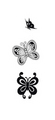 Thumbnail 3 x Tattoo flashes - Butterflies