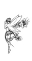 Thumbnail Tattoo flash - Fairy with flowers