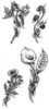 Thumbnail 4 x Tattoo flashes - Flowers