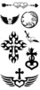 Thumbnail 7 x Tattoo flashes - Sacred Hearts, Winged Hearts, Flowers