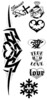 Thumbnail 8 x Tattoo flashes - Sacred Hearts,  Hearts with kanjii, calligraphy, tribal