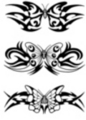 Thumbnail 3 x Tattoo flashes - Butterflies with tribals - Lowerback