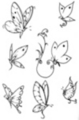 Thumbnail 7 x Tattoo flashes - Little Butterflies