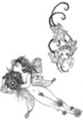 Thumbnail 2 x Tattoo flashes - Fairies with flowers