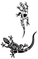 Thumbnail 2 x Tattoo flashes - Tribal Maori Style Geckos