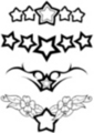Thumbnail 4 x Tattoo flashes - Lowerback Stars