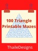 Thumbnail 100 Triangle Printable Mazes With Solutions