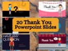 Thumbnail 20 Editable Thank You Powerpoint Slides
