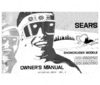 Thumbnail Sears Snowcruiser Snowmobile Vintage Manual