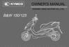 Thumbnail Kymco B&W 150 Owner Manual