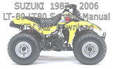 Thumbnail 1987 - 2006 SUZUKI LT-80 LT80 Repair Service Manual ATV PDF 