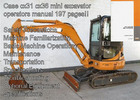 Thumbnail CASE CX31 CX36 MINI EXCAVATOR OPERATORS MANUAL