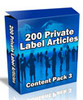 Thumbnail 200 PLR Articles Content Pack #3