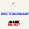 Thumbnail Trustee Resignation Legal Form Instant Delivery
