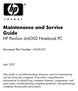 Thumbnail HP Pavilion DV6000 Maintenance and Service Guide