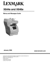 Thumbnail Lexmark X644E Menus & Messages Guide